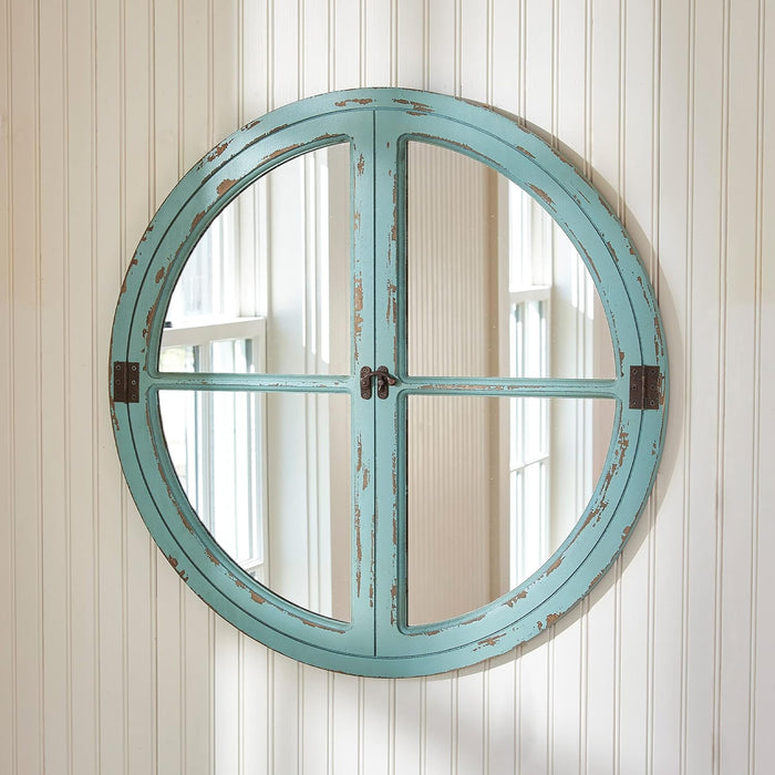 Aqua Blue Sea Window Mirror-Lange General Store