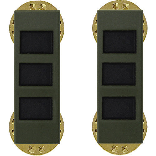 Army Insignia Rank: Warrant Officer 3 - black metal