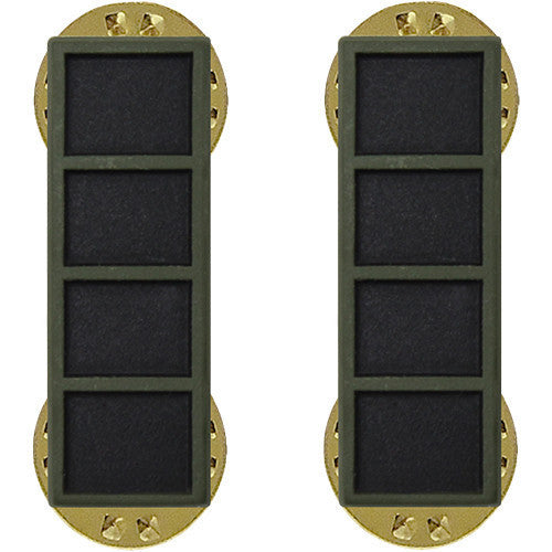 Army Insignia Rank: Warrant Officer 4 - black metal