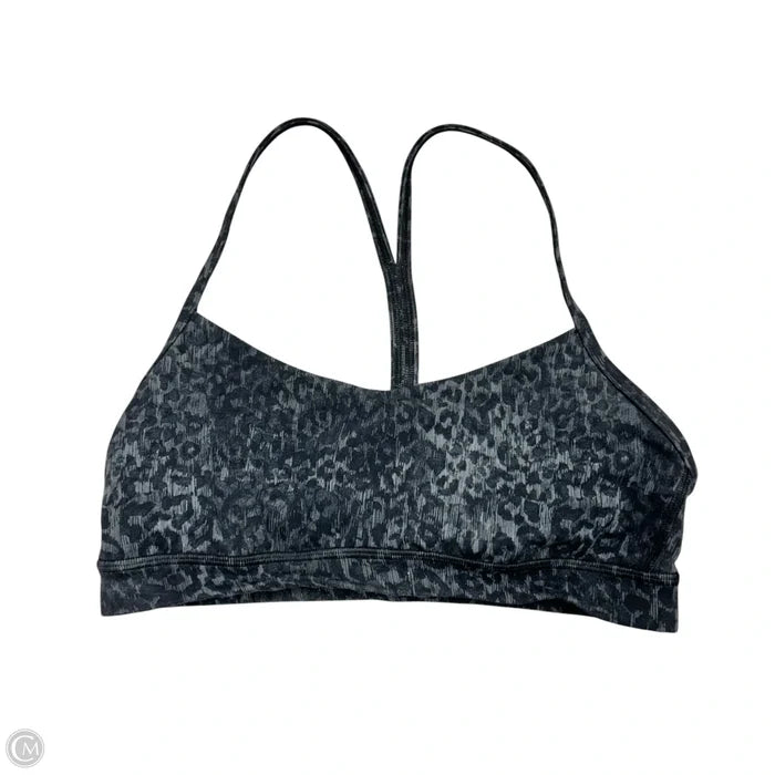 Athletic Bra By Lululemon In Black & Grey, Size: M