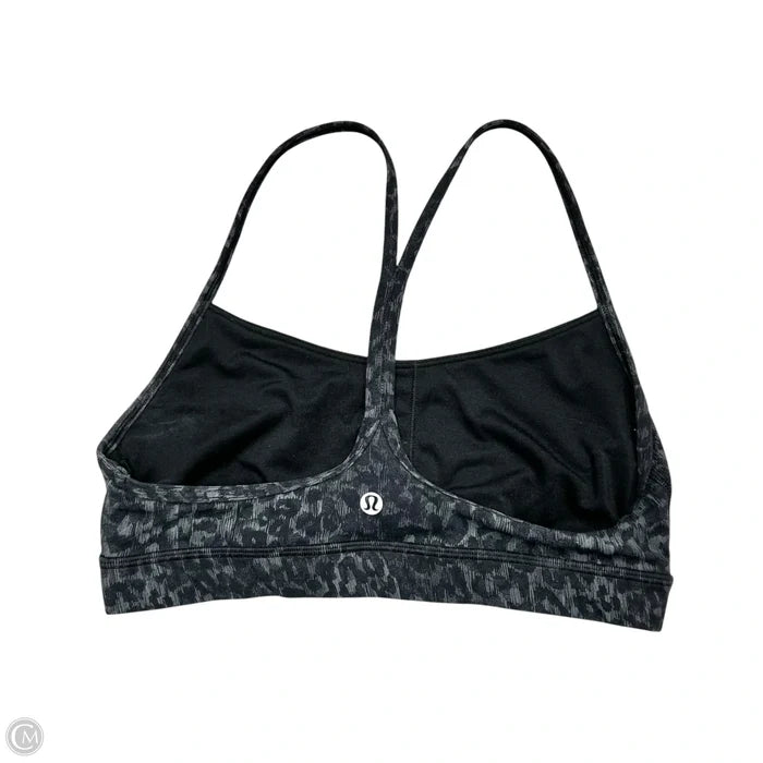 Athletic Bra By Lululemon In Black & Grey, Size: M