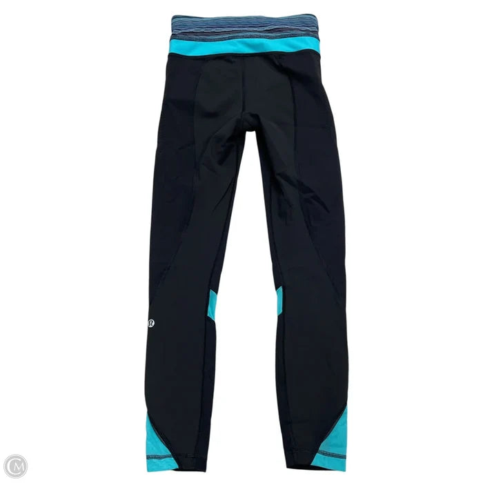 Athletic Capris By Lululemon In Black & Blue, Size: Xs