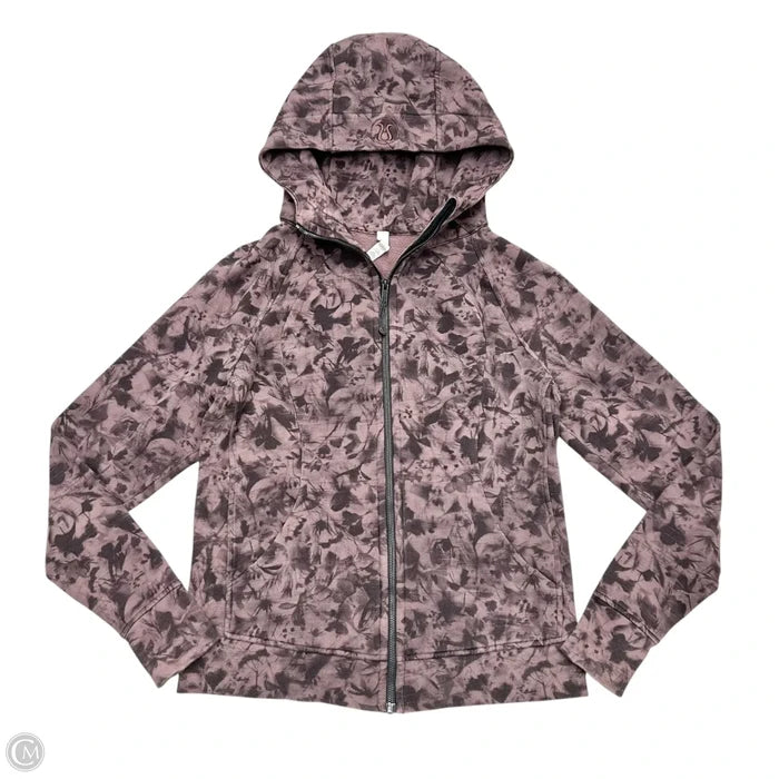 Athletic Jacket By Lululemon In Tie Dye Print, Size: L