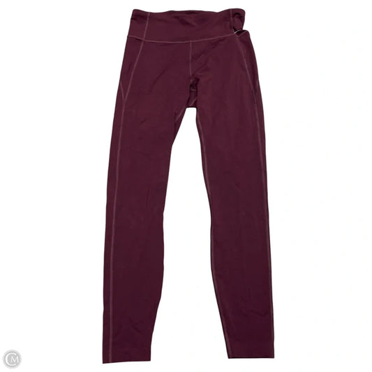 Athletic Leggings By Allbirds In Maroon, Size: S