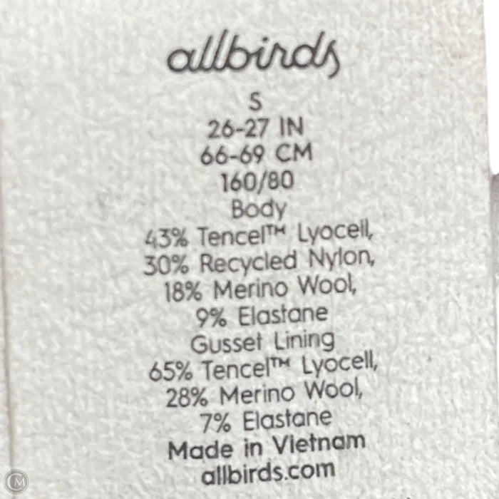 Athletic Leggings By Allbirds In Maroon, Size: S