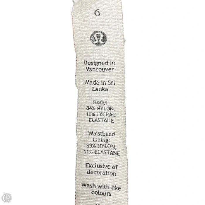 Athletic Leggings By Lululemon In Beige, Size: S