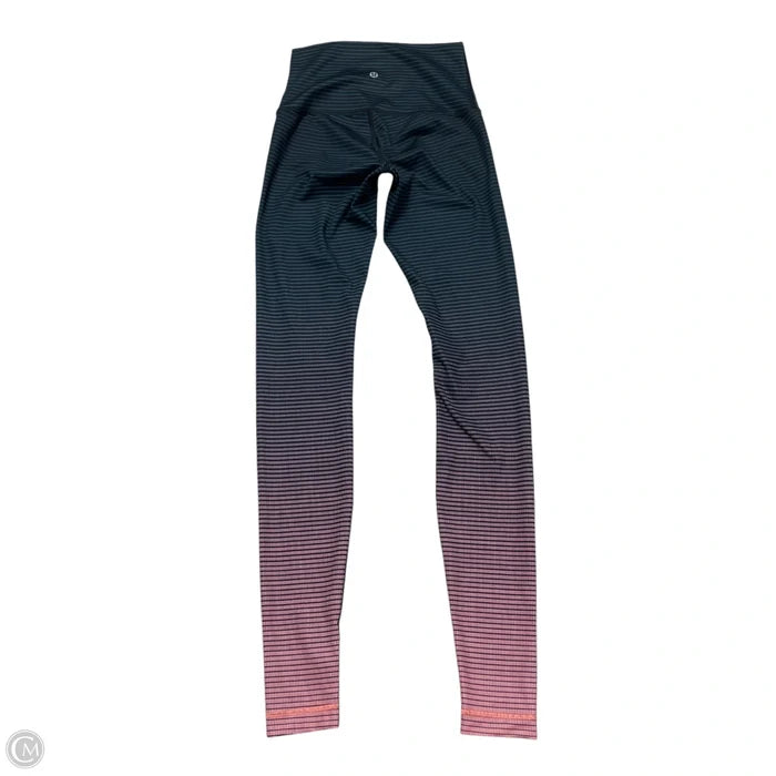 Athletic Leggings By Lululemon In Black & Green, Size: S