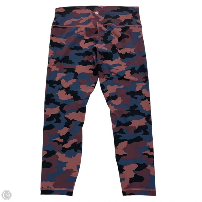 Athletic Leggings By Lululemon In Camouflage Print, Size: L