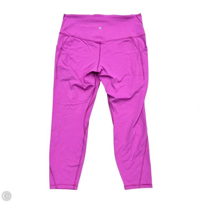 Athletic Leggings By Lululemon In Purple, Size: L