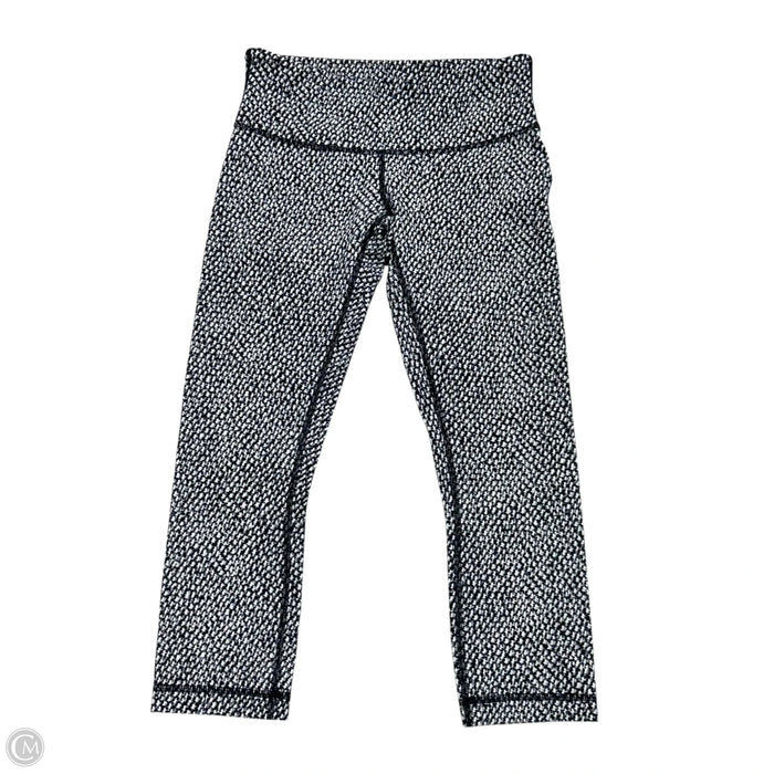Athletic Leggings Capris By Lululemon In Black & White, Size: S