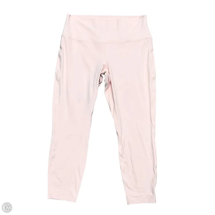 Athletic Leggings Capris By Lululemon In Pink, Size: L