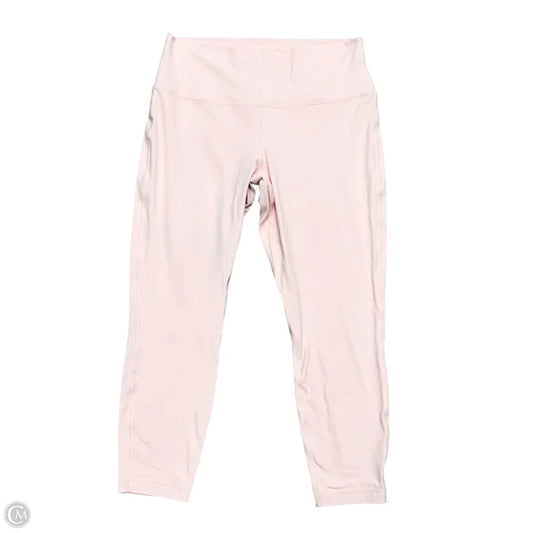 Athletic Leggings Capris By Lululemon In Pink, Size: L