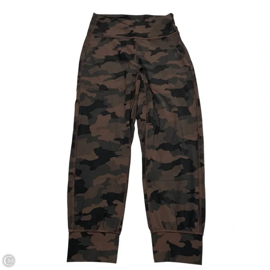 Athletic Pants By Lululemon In Black & Brown, Size: S