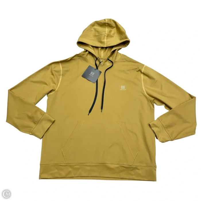 Athletic Sweatshirt Hoodie By Krina In Gold, Size: L