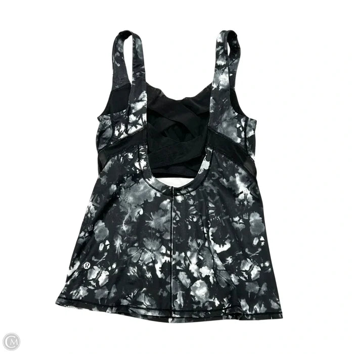 Athletic Tank Top By Lululemon In Black & Grey, Size: S