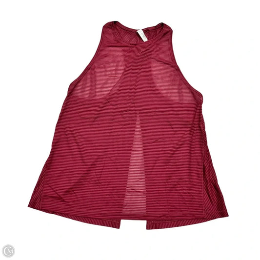 Athletic Tank Top By Lululemon In Maroon, Size: M
