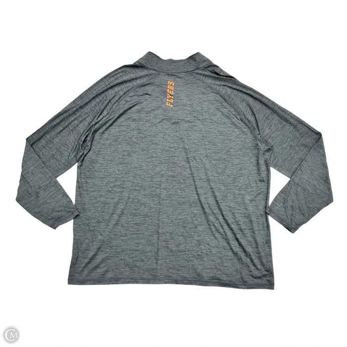 Athletic Top Long Sleeve Collar By Fanatics In Grey, Size: 3x
