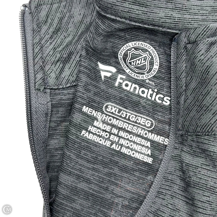 Athletic Top Long Sleeve Collar By Fanatics In Grey, Size: 3x
