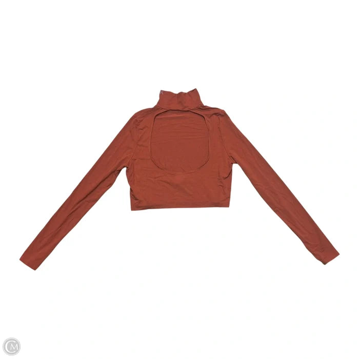 Athletic Top Long Sleeve Collar By Ivy Park In Orange, Size: L