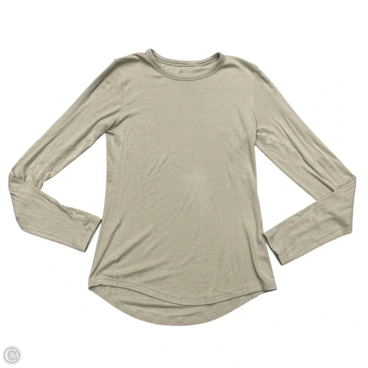 Athletic Top Long Sleeve Collar By Lululemon In Beige, Size: S