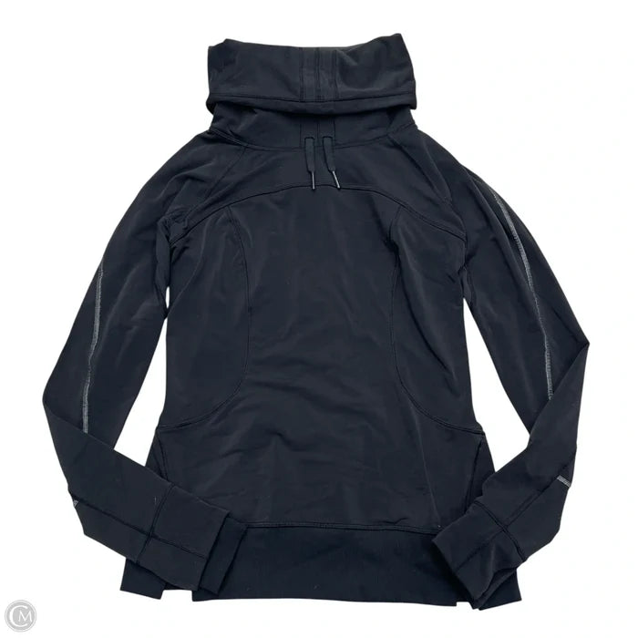 Athletic Top Long Sleeve Collar By Lululemon In Black, Size: S