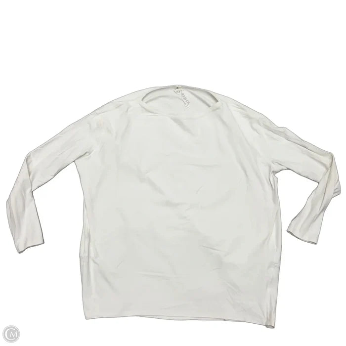 Athletic Top Long Sleeve Collar By Lululemon In White, Size: M