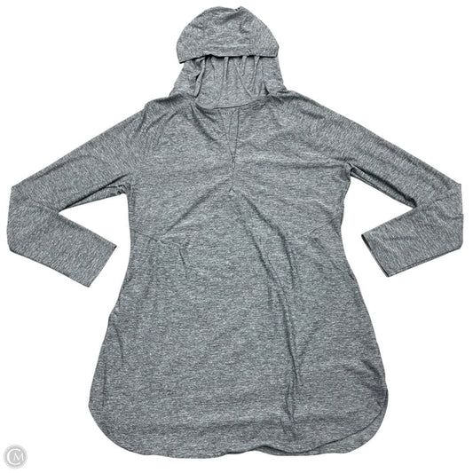 Athletic Top Long Sleeve Hoodie By Athleta In Grey, Size: L