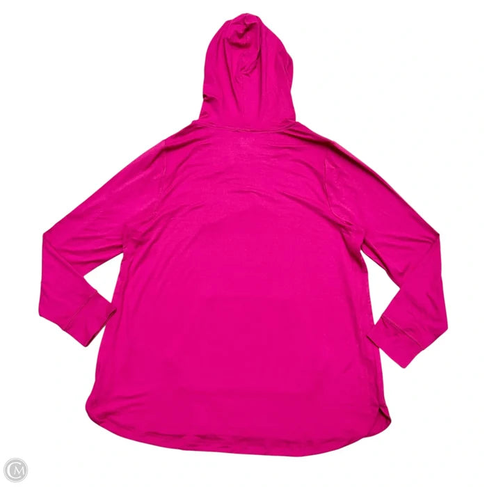 Athletic Top Long Sleeve Hoodie By Livi Active In Pink, Size: Xl