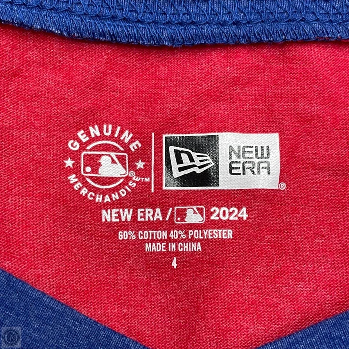 Athletic Top Short Sleeve By Genuine Merchandise In Blue & Red, Size: 4x