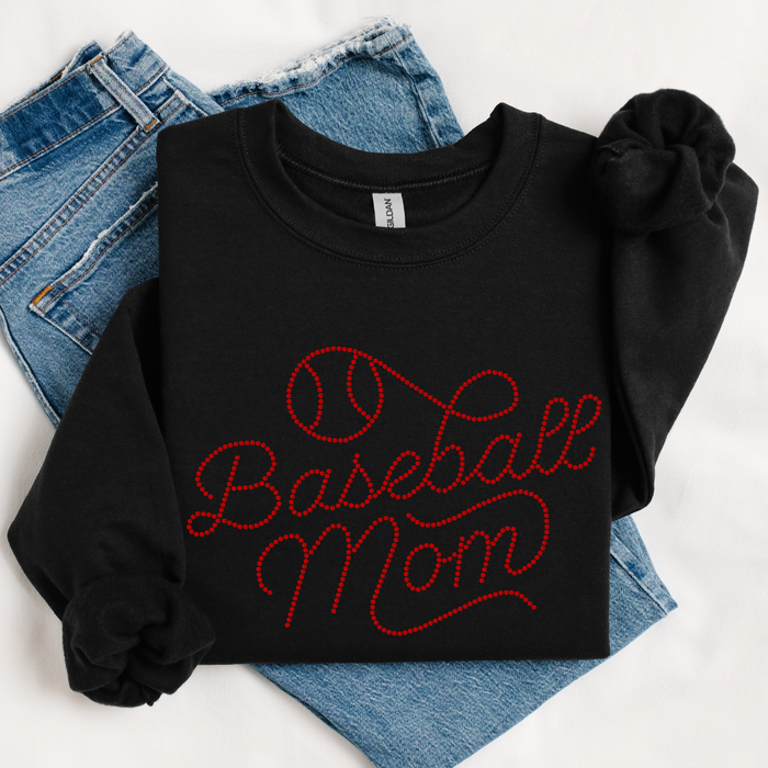 Baseball Script RHINESTONE TRANSFER