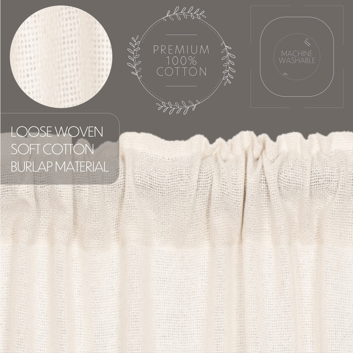 Baxter Burlap Antique White Long Panel Curtains-Lange General Store