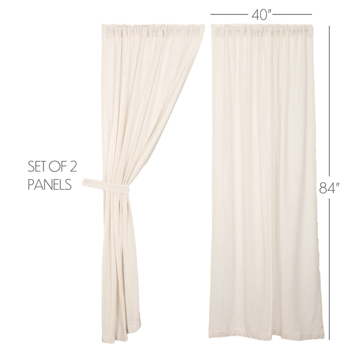 Baxter Burlap Antique White Long Panel Curtains-Lange General Store