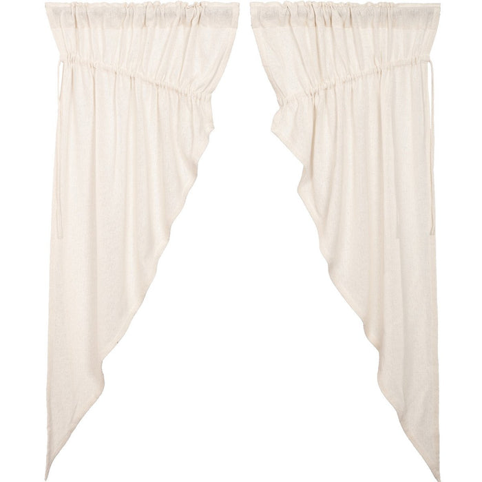 Burlap Antique White Prairie Curtains-Lange General Store