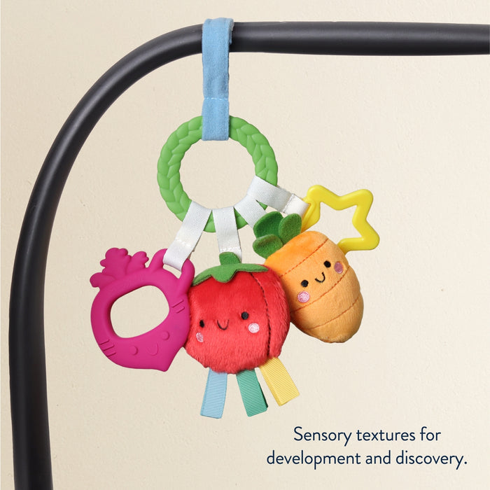 Bitzy Busy Ring™ Teething Activity Toy - Veggies