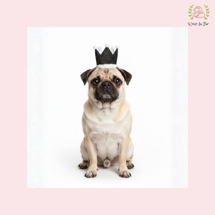 Black Birthday Crown for Dogs – Party Hat & Celebration Accessory