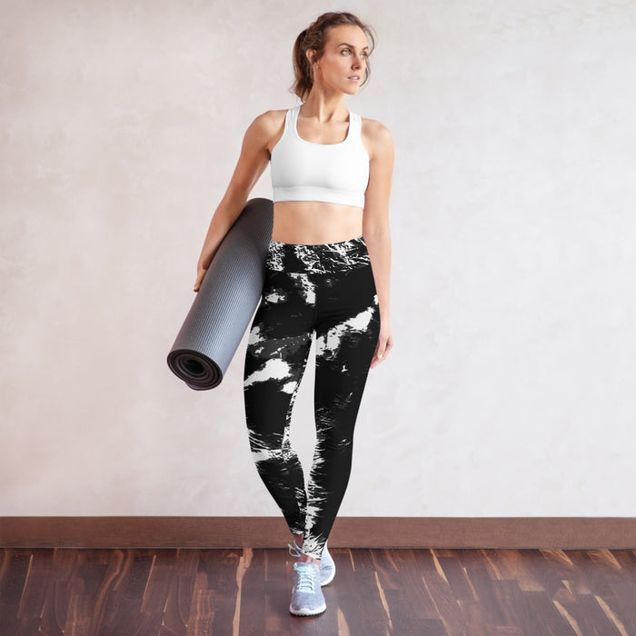 Black Tie Dye Yoga Leggings