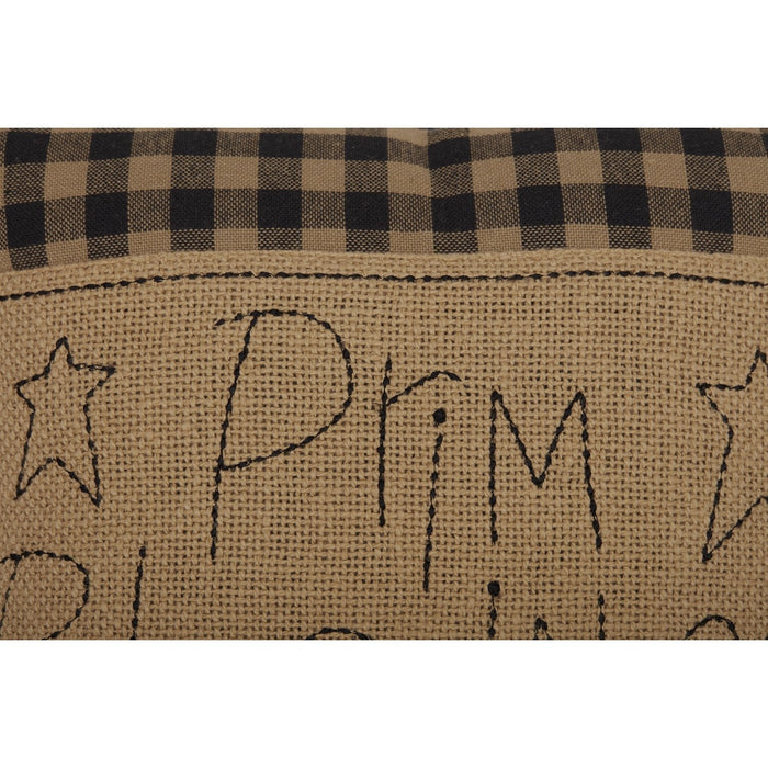 Black Check Prim Blessings Pillow-Lange General Store