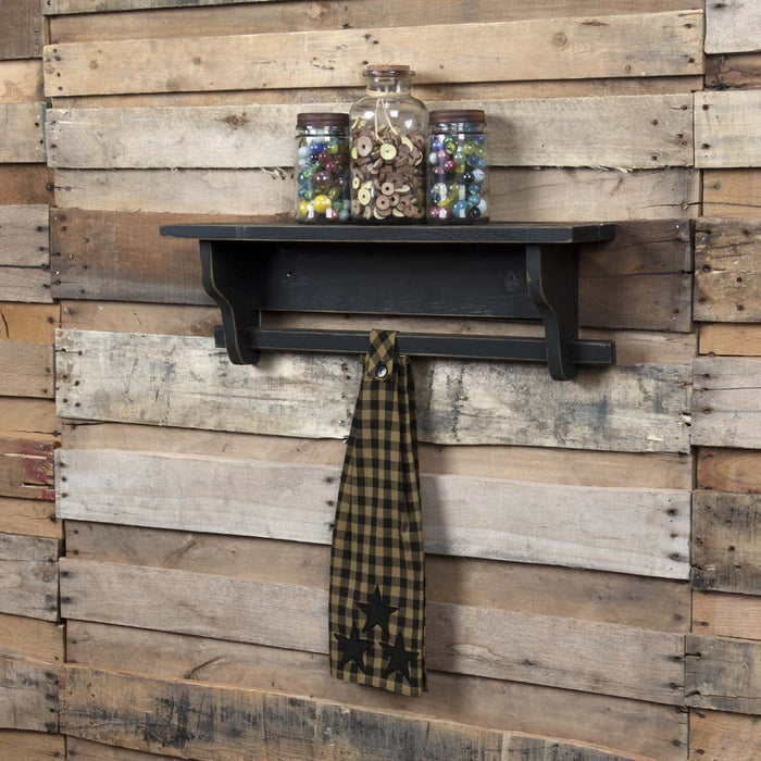Black Star Button Loop Towel-Lange General Store