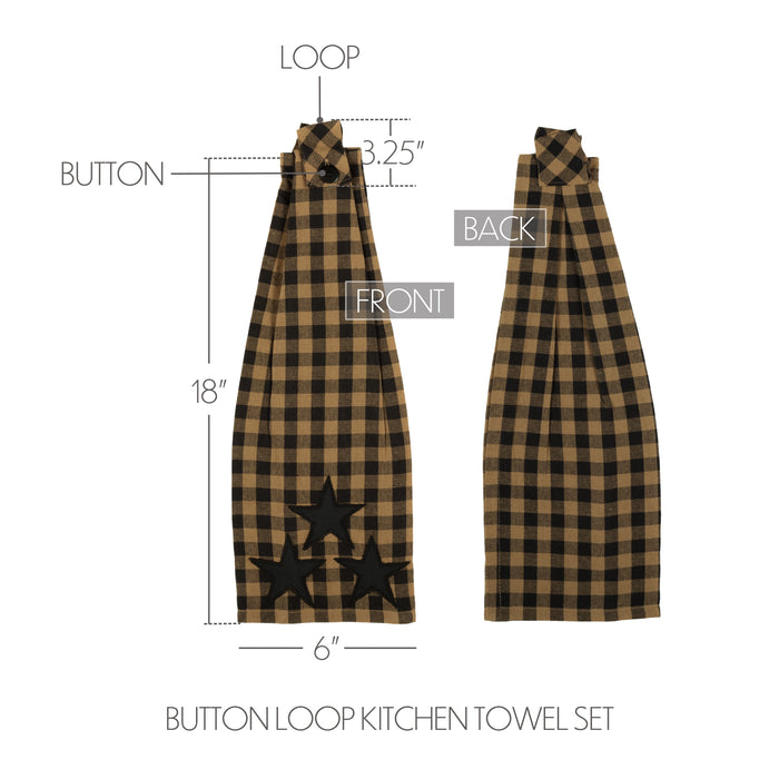 Blackstone Farm Star Button Loop Towel