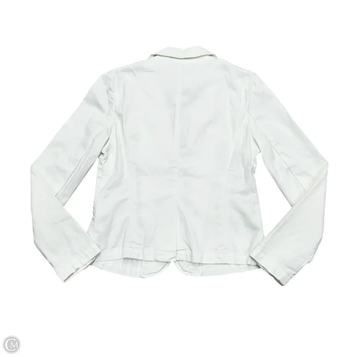 Blazer By Anthropologie In White Denim, Size: Xs
