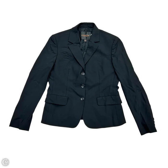 Blazer Designer By Coach In Black, Size: S