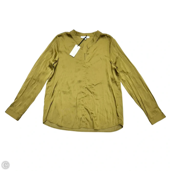 Blouse Long Sleeve By Current Air In Olive, Size: L