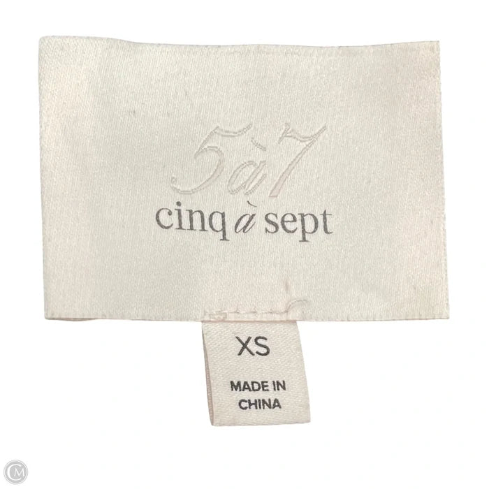 Blouse Short Sleeve By Cinc A Sept In Black & Yellow, Size: Xs