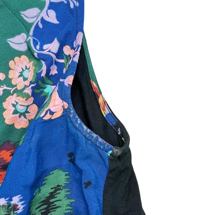 Blouse Sleeveless By Anthropologie In Blue & Green, Size: S