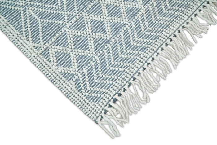 Hand Made Woolen Chunky and Soft White Wool Area Rug | CAL3 - The Rug Decor
