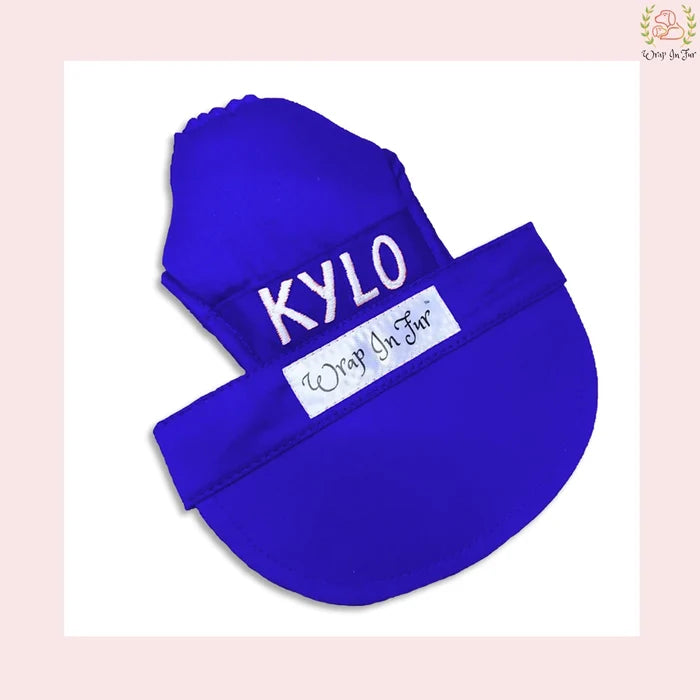 blue personalised dog cap