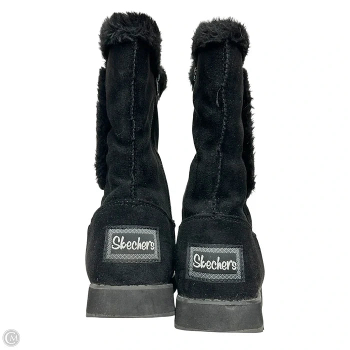 Boots Ankle Flats By Skechers In Black, Size: 6