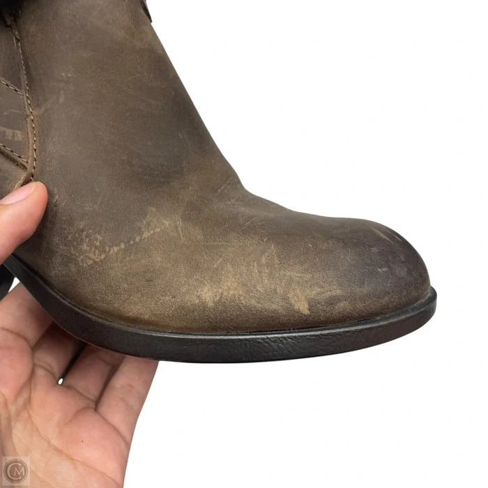 Boots Ankle Heels By Boc In Brown, Size: 7