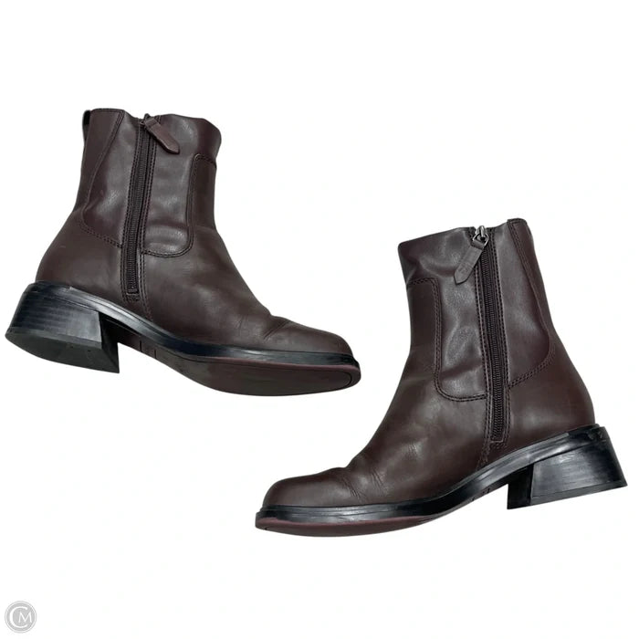 Boots Ankle Heels By Franco Sarto In Brown, Size: 7.5