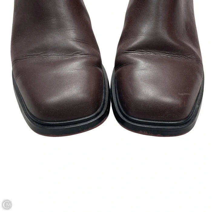 Boots Ankle Heels By Franco Sarto In Brown, Size: 7.5
